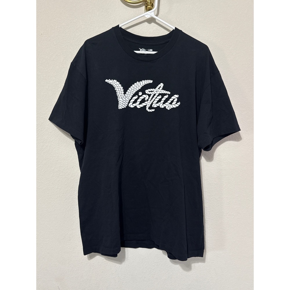 Victus T-Shirt Men XL Black Lids Graphic Skull Rope Logo Cotton Tee Limited Ed.